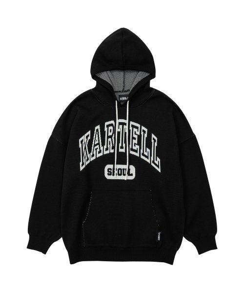 アジョバイアジョ(AJOBYAJO)             Seoul Kartell Cotton Knit Hoodie [BLACK]