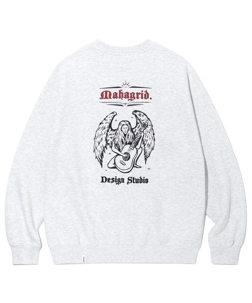 mahagrid (マハグリッド)     GUITARIST SWEATSHIRT LIGHT GREY(MG2CFMM448A)