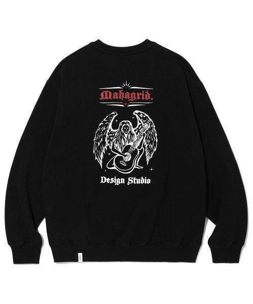 mahagrid (マハグリッド)     GUITARIST SWEATSHIRT BLACK(MG2CFMM448A)