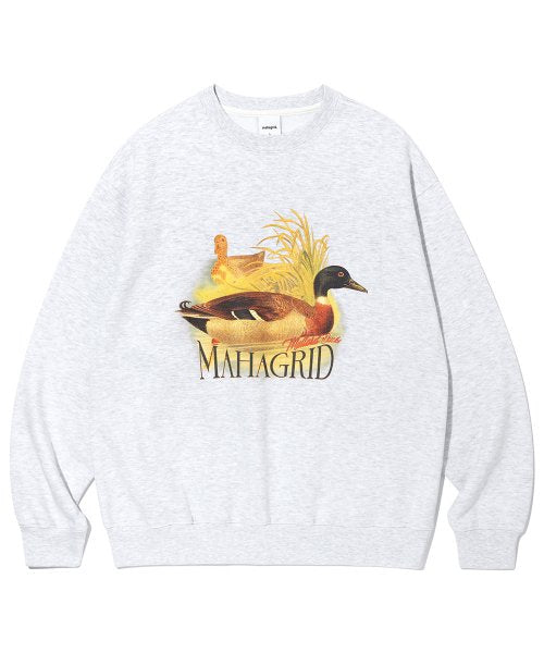 mahagrid (マハグリッド)     MALLARD SWEATSHIRT LIGHT GREY(MG2CFMM450A)