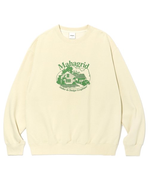 mahagrid (マハグリッド)     ATELIER SWEATSHIRT BEIGE(MG2CFMM446A)