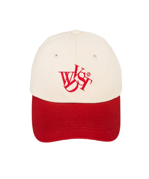 ワンダービジター(WONDER VISITOR)     22 Logo two-tone Ball-cap [Red]