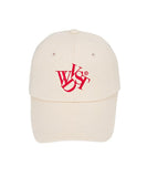 ワンダービジター(WONDER VISITOR)     22 Logo twill Ball-cap [Ivory]