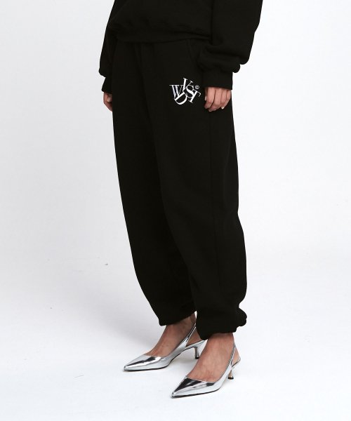 ワンダービジター(WONDER VISITOR)     22 Logo Sweat pants [Black]