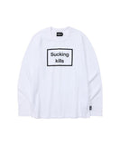 アジョバイアジョ(AJOBYAJO)             Warning Long Sleeves T-Shirt [WHITE]