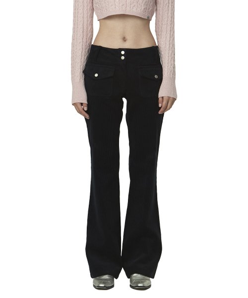 curetty (キュリティー)   C CORDUROY BOOTCUT PANTS_NAVY