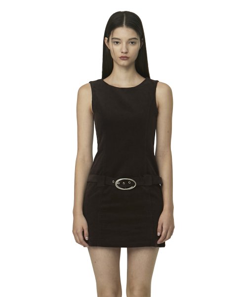 curetty (キュリティー)   C 90S BELTED DRESS_BROWN