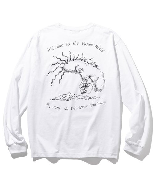 マスノウン(MASSNOUN)     DIGITAL DRUG LONG SLEEVE MFTLS003-WT