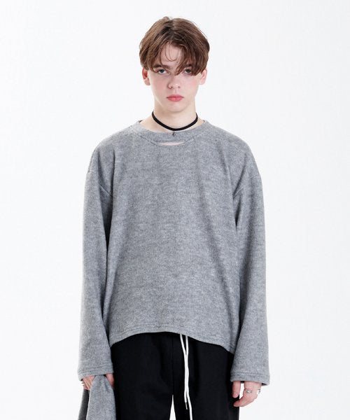 ラメルマメゾン (LA MER MA MAISON)    SCARF KNIT GREY