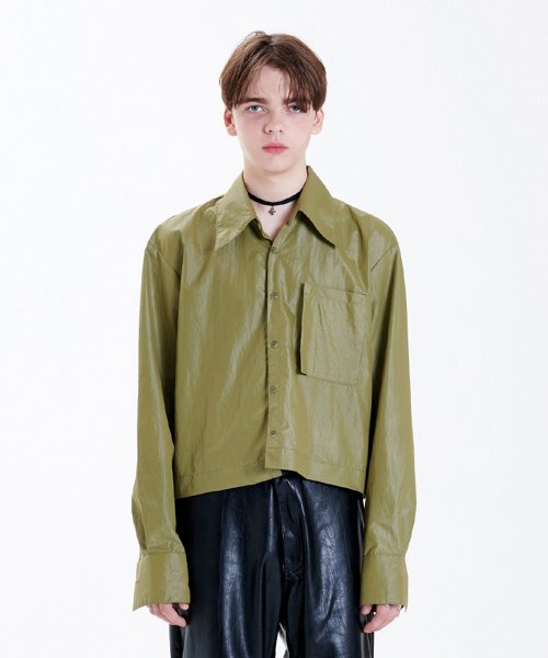 ラメルマメゾン (LA MER MA MAISON)    GLOSS SHIRT OLIVE