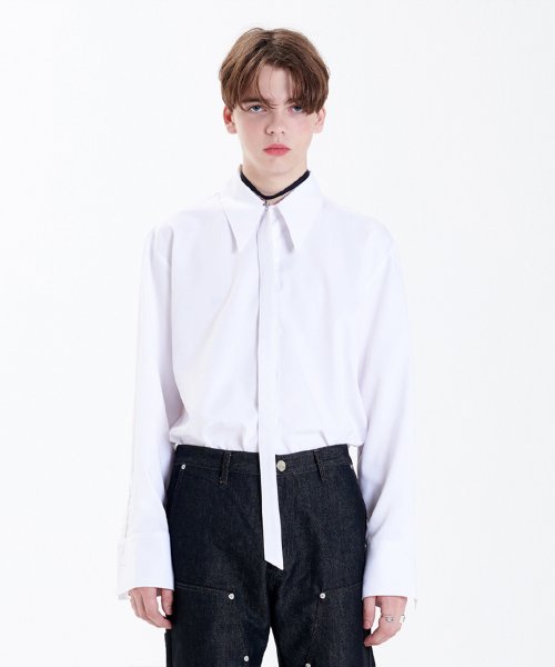 ラメルマメゾン (LA MER MA MAISON)    EXTENSION COLLAR SHIRT WHITE