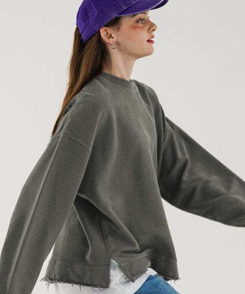 ダブルユーブイプロジェクト(WV PROJECT)  Inside Out Man to Man Dark gray MJMT7570