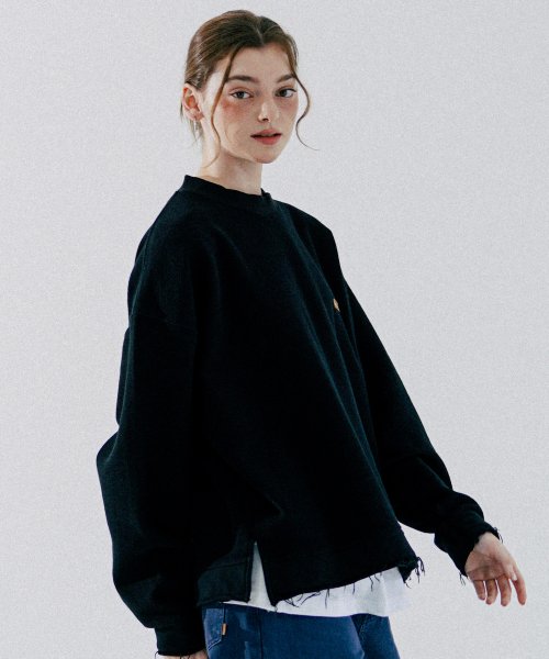 ダブルユーブイプロジェクト(WV PROJECT)  Inside Out Man to Man Black MJMT7570