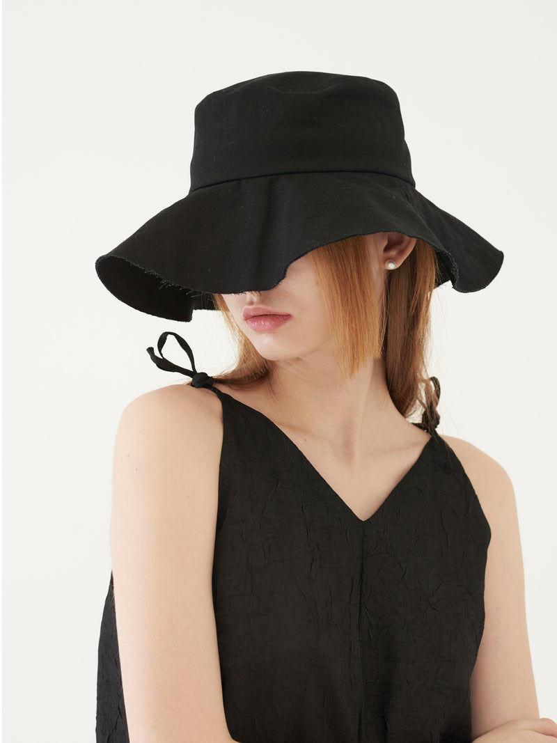 TMO BY 13MONTH（ティーエムオーバイサーティンマンス）CUT OFF BUCKET HAT (BLACK)