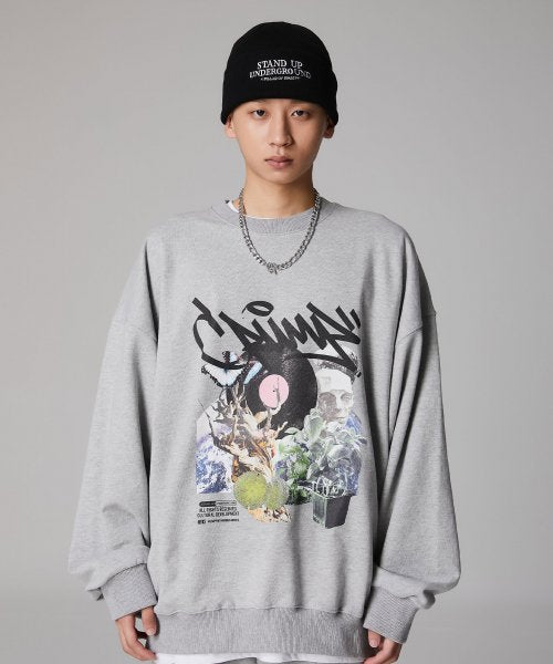 Crump (クランプ)  VINYL GRAFFITI SWEATSHIRTS_MELANGE (CT0377-1)