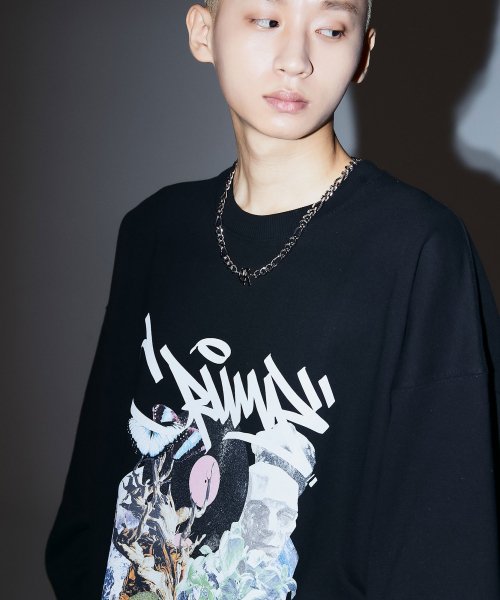 Crump (クランプ)  VINYL GRAFFITI SWEATSHIRTS_BLACK (CT0377-2)