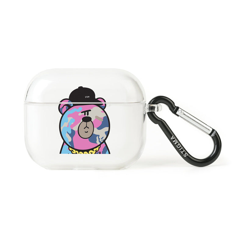 STIGMA(スティグマ) AirPods 3rd Generation CASE CAMOUFLAGE BEAR PINK CLEAR