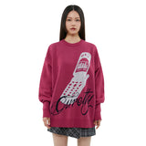 curetty (キュリティー)  C 90S GRAPHIC JACQUARD KNIT TOP_PINK