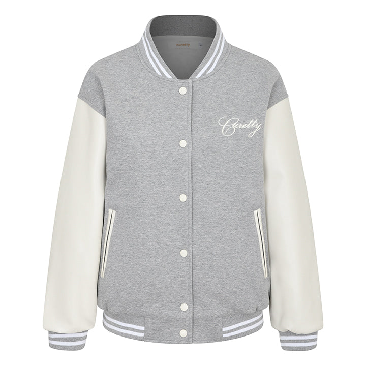 curetty (キュリティー)  C LOGO POINT BASEBALL JACKET_GREY