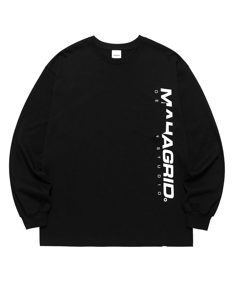 mahagrid (マハグリッド) OVER POCKET LS TEE [BLACK]