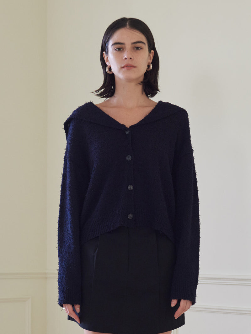 TMO BY 13MONTH（ティーエムオーバイサーティンマンス）SAILOR COALLAR CARDIGAN (NAVY)