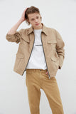 INPREP (インプレップ）ZIPPED BEIGE SHIRT JACKET