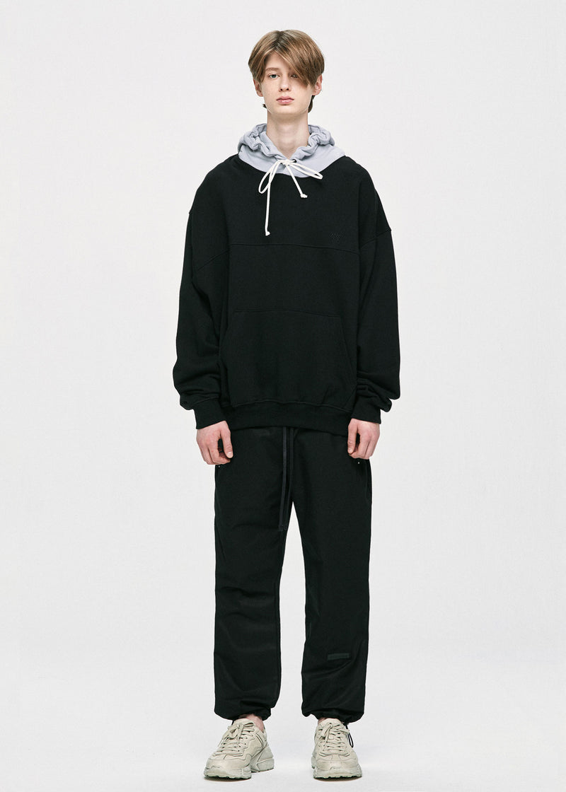 ディープリーク(DPRIQUE) CONTRAST HOODIE - LIGHT GREY/BLACK