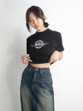 KNOY (ノイ) angel cropped short sleeve tee