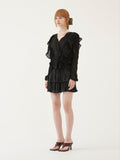 TMO BY 13MONTH（ティーエムオーバイサーティンマンス）RUFFLED MINI SKIRT (BLACK)