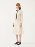 TMO BY 13MONTH（ティーエムオーバイサーティンマンス）TWEED MIDI SKIRT (IVORY)