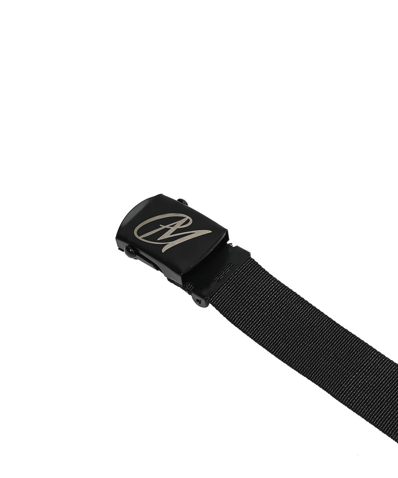 MYDEEPBLUEMEMORIES(マイディープブルーメモリーズ)      MM wide web belt in black