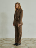 TMO BY 13MONTH（ティーエムオーバイサーティンマンス）DROP SHOULDER BELTED JACKET (BROWN)
