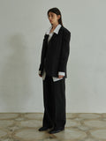 TMO BY 13MONTH（ティーエムオーバイサーティンマンス）DROP SHOULDER BELTED JACKET (BLACK)