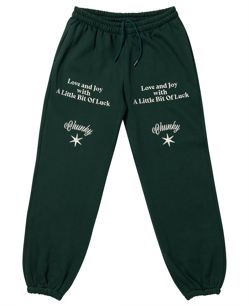 CHUNKY (チャンキー) KNEE STAR SWEAT PANTS_green