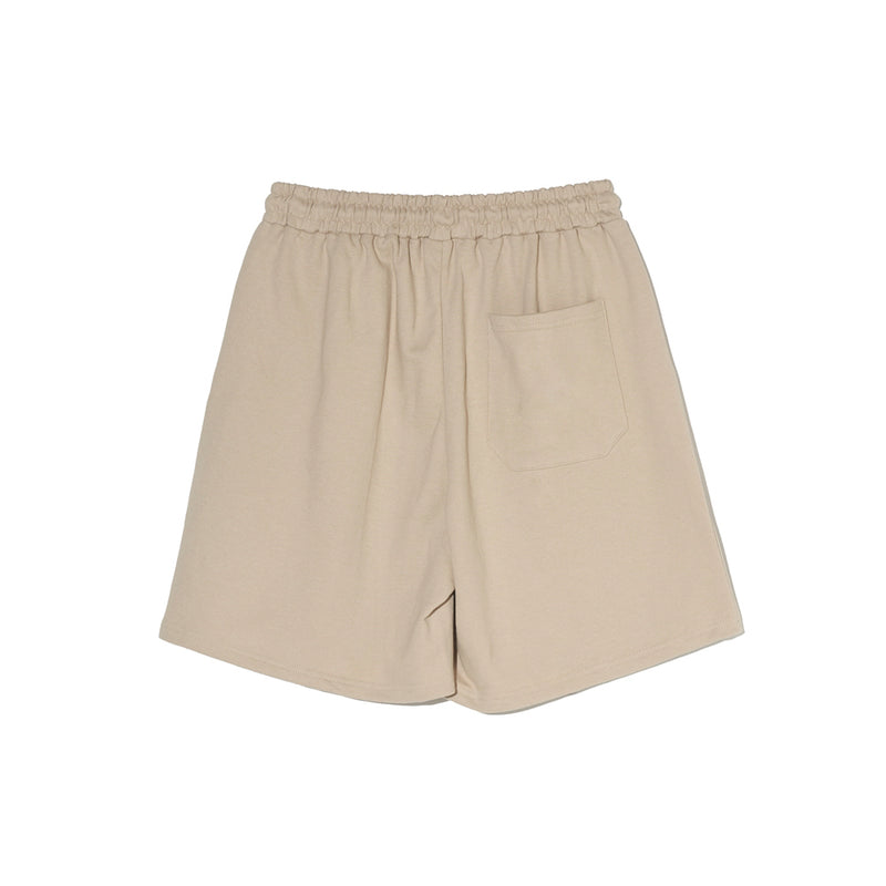 OVERR(オベルー) 21SU LABEL BEIGE COTTON SHORTS