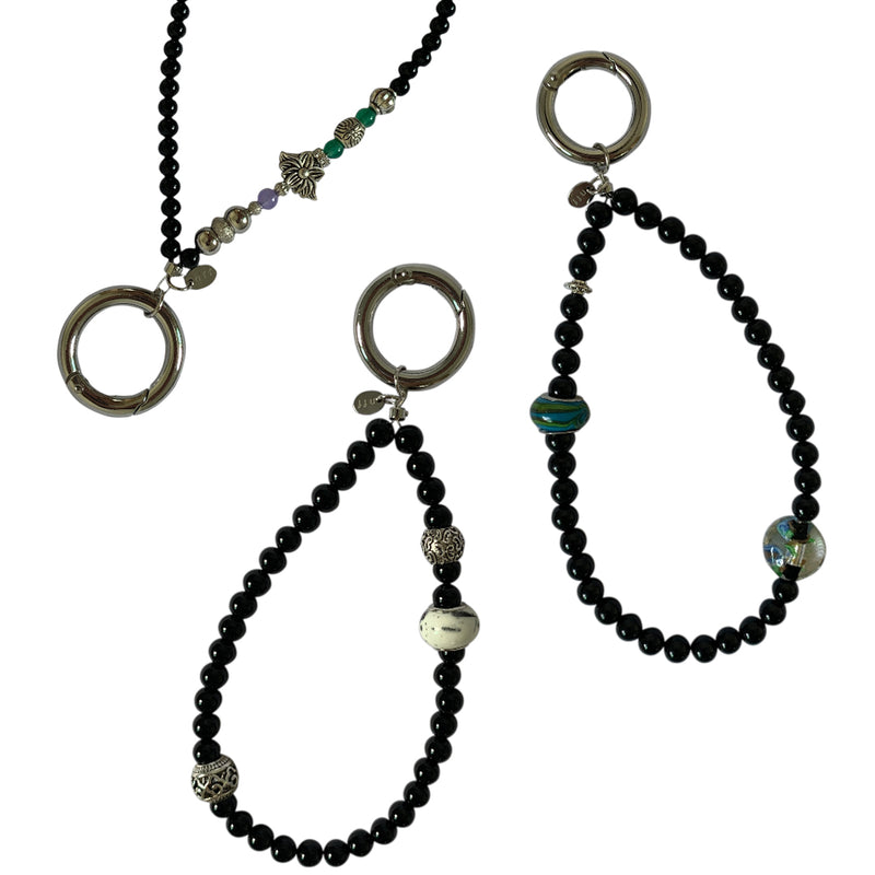 Nff(エヌエフエフ) 	 gemstone metal mix key ring