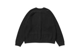 Q CUMBERS (キューカンバース)　ROUNDNECK HEAVY WOOL CARDIGAN/ Black