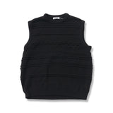 Q CUMBERS (キューカンバース) MIX PATTERN VEST/ Black