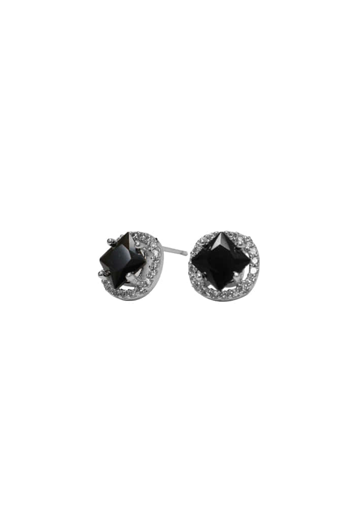 BLACKPURPLE (ブラックパープル) Flin cubic earring_black