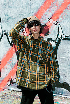 シディスコンマ(SHETHISCOMMA) KHAKI CHECK SH