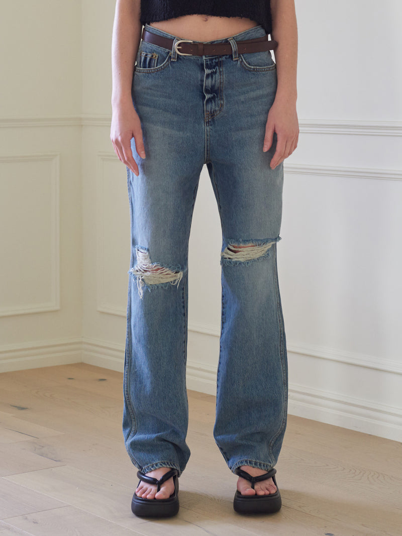 TMO BY 13MONTH（ティーエムオーバイサーティンマンス）VINTAGE DENIM PANTS (BLUE)