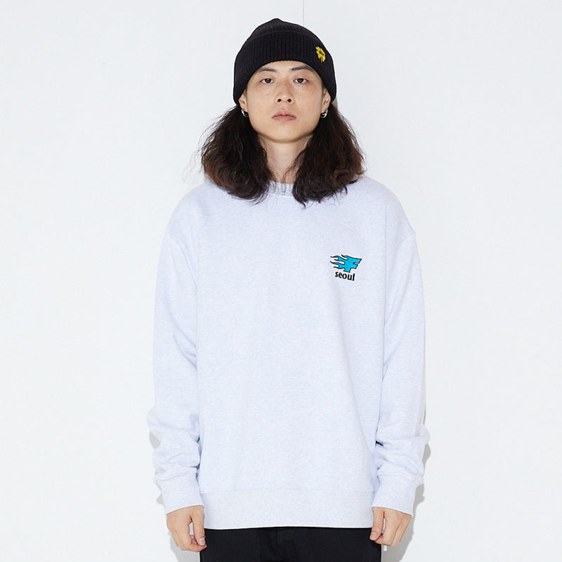 FEEL ENUFF (フィールイナフ) FLAME RIDER CREWNECK / GRAY