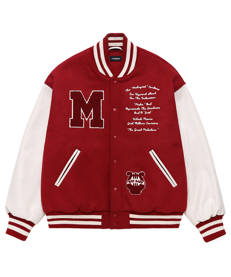 mahagrid (マハグリッド) HHC VARSITY JACKET [RED]