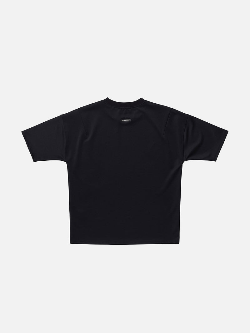 ディープリーク(DPRIQUE) OVERSIZED LOGO LABEL T-SHIRT - BLACK
