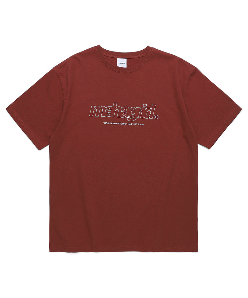 mahagrid (マハグリッド)  THIRD LOGO TEE [RED]