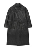 アジョバイアジョ(AJOBYAJO) Vegan Leather Oversized Coat [Black]