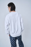 オーワイ(OY) VINE MELTING LOGO LONG SLEEVE-WHITE