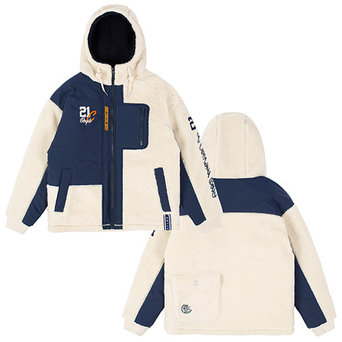ロマンティッククラウン(ROMANTIC CROWN) HEAVY LAYOUT FLEECE JUMPER_OATMEAL