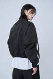 オーワイ(OY) DOUBLE PLEATS BOMBER JACKET-BLACK