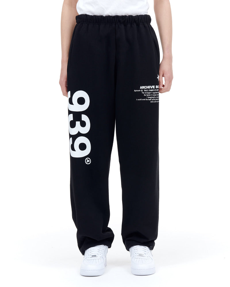 ARCHIVE BOLD (アーカイブボールド)　939 LOGO SWEAT PANTS (BLACK)